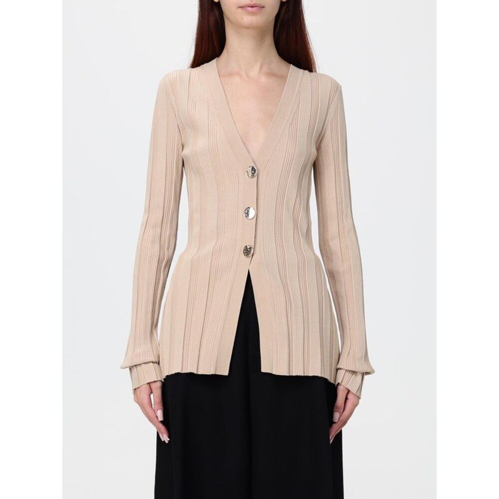 Sportmax Women Ribbed Slim Fit Viscose Cardigan Sportmax With Jewelled Buttons